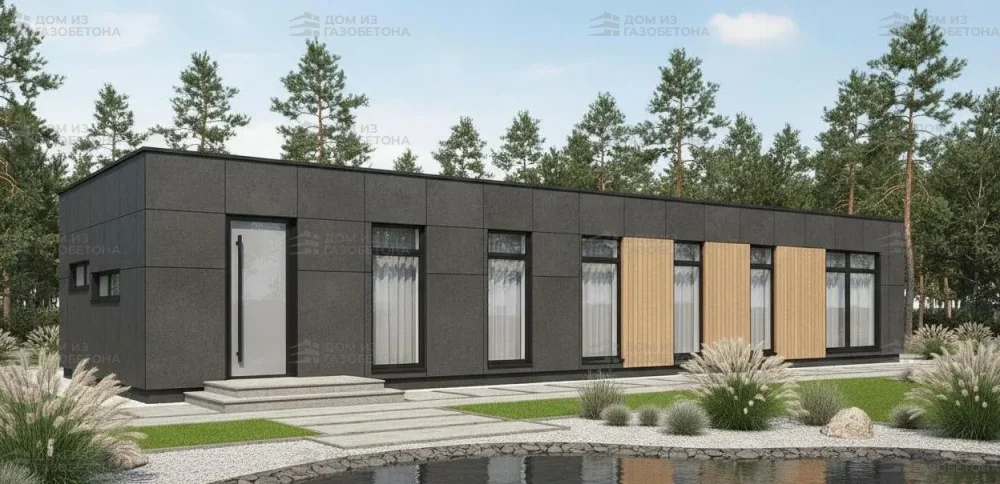 Проект Одноэтажный дом 19 на 11, 113 м2