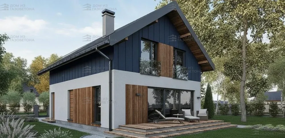 Проект Двухэтажный дом 8 на 11, 124 м2