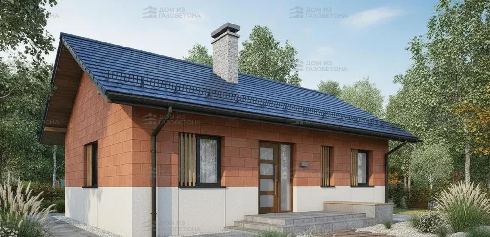 Проект Одноэтажный дом 11 на 7, 58 м2