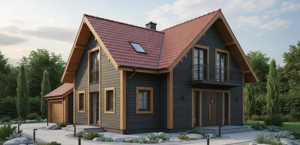 Проект Двухэтажный дом 13 на 9, 216 м2