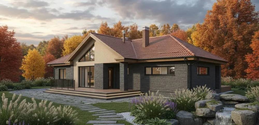 Проект Одноэтажный дом 23 на 15, 165 м2