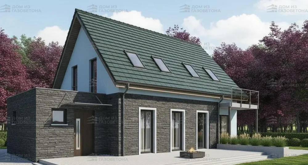 Проект Двухэтажный дом 15 на 11, 155 м2