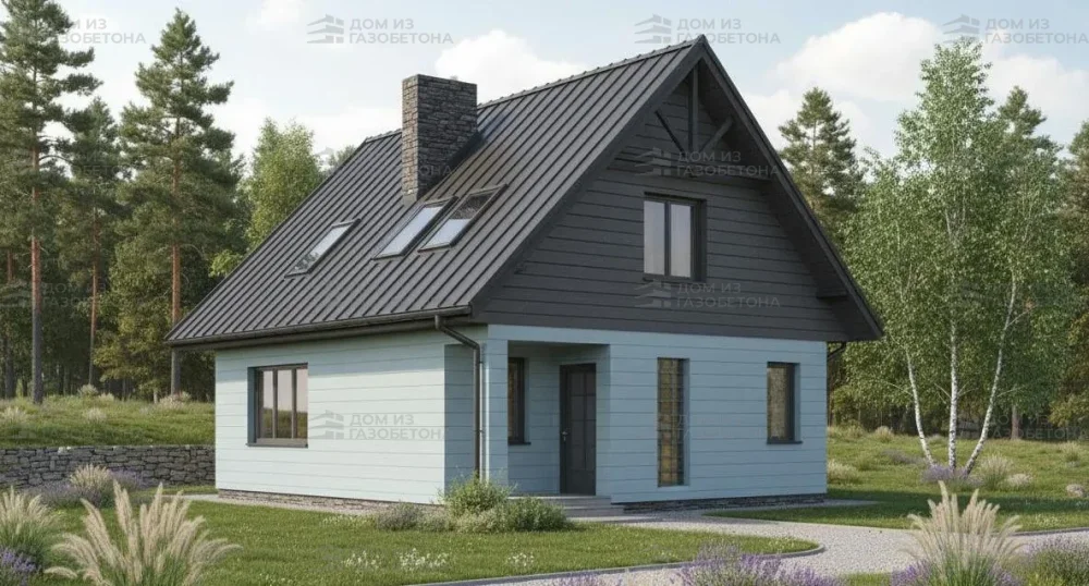 Проект Двухэтажный дом 10 на 8, 103 м2